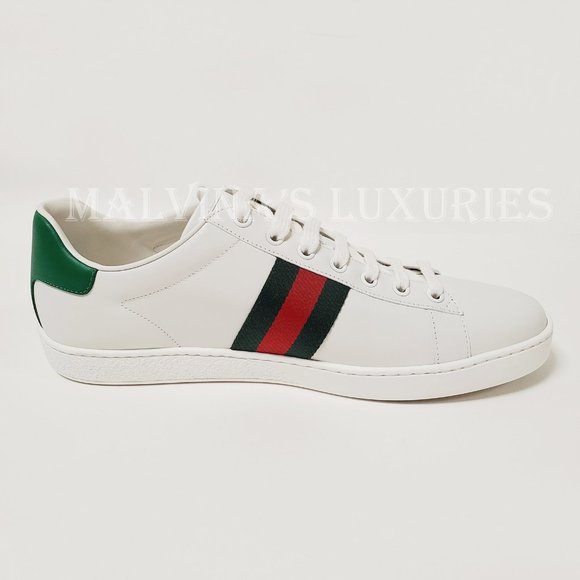 GUCCI SNEAKERS NEW ACE KITTEN WHITE LEATHER SHOES w WEB sz 41 11 - Picture 8 of 16